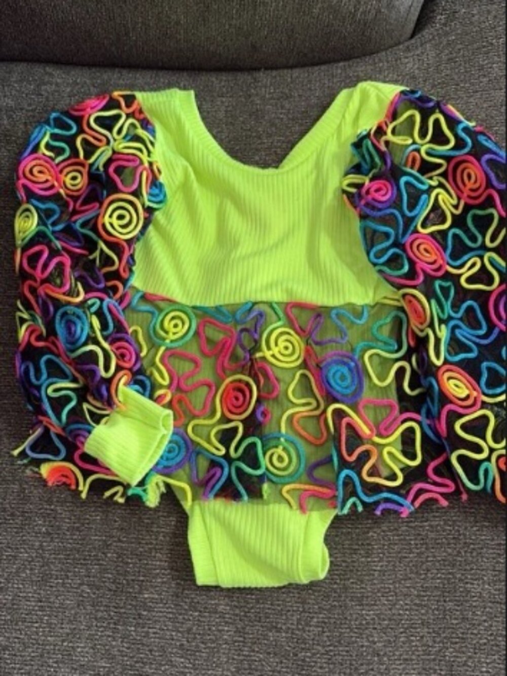 Neon Mesh Dance Leotard